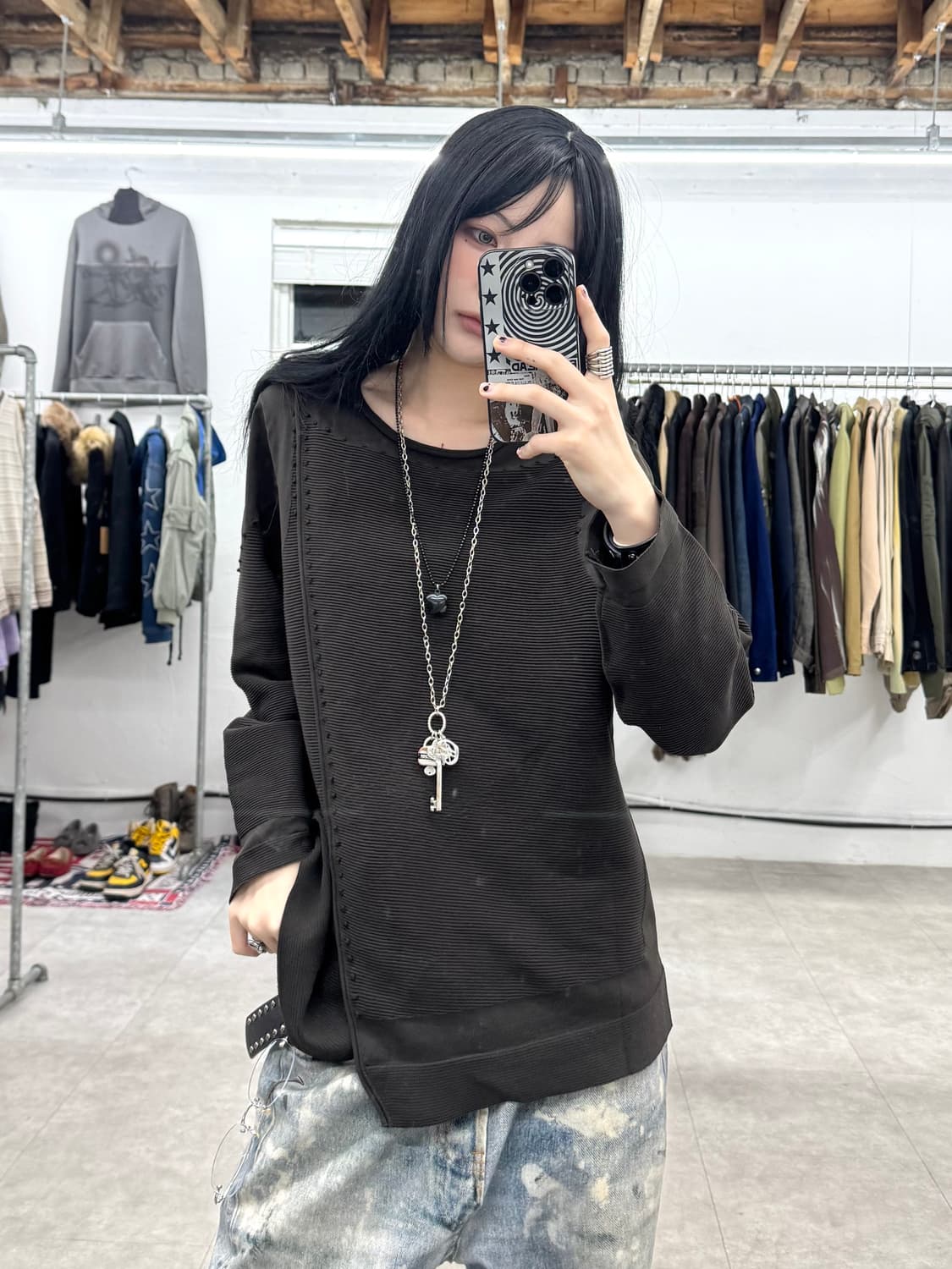 히로코 비스 언발란스 롱 슬리브 상품이미지1