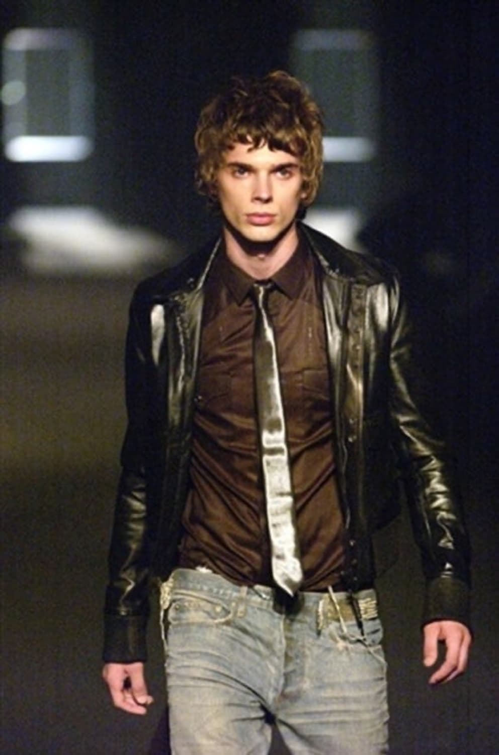 2004SS Dior HOMME STRIP LEATHER JUMPER 상품이미지10