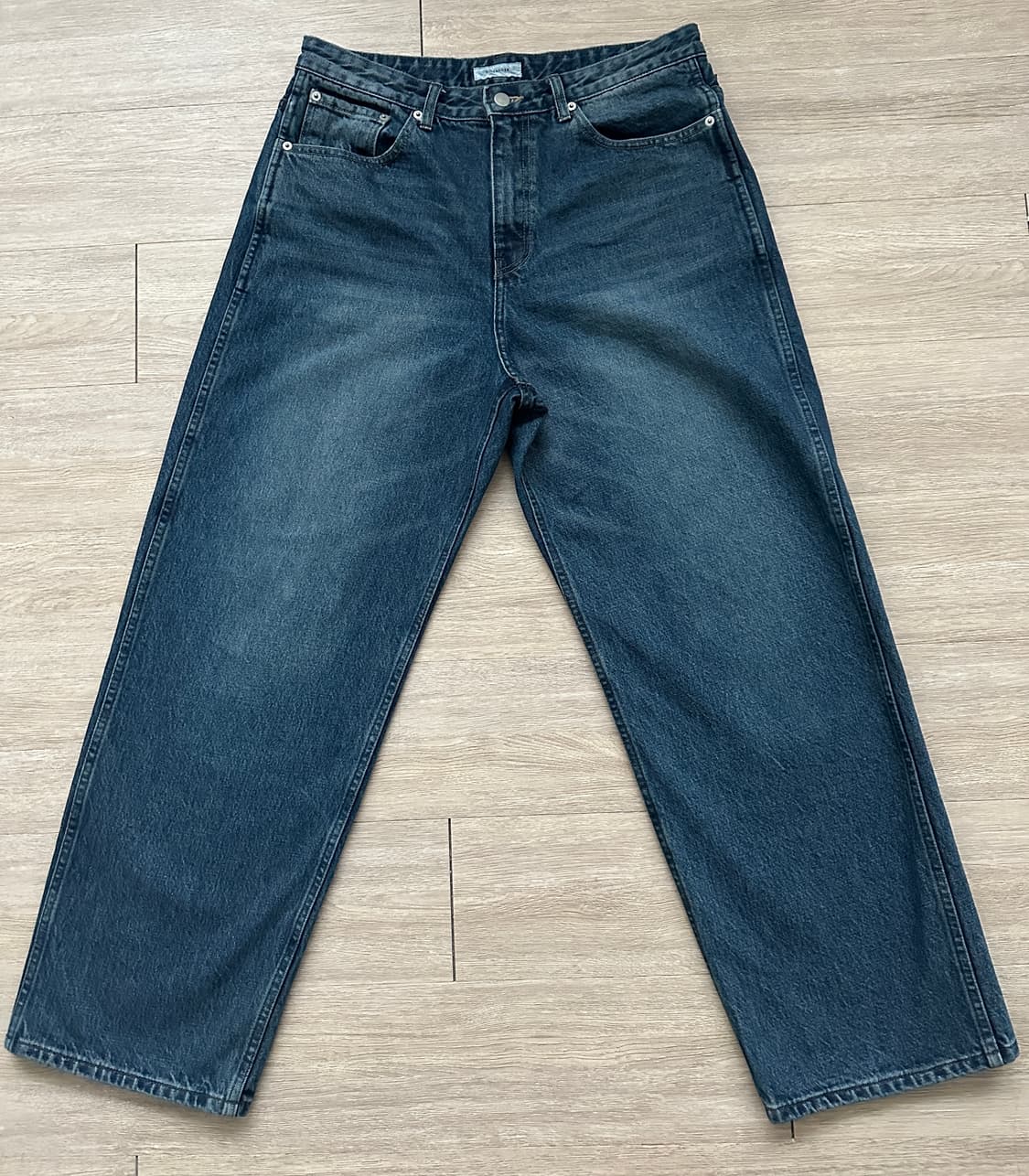 히즈핸더 WASHED WIDE DENIM PANTS BLUE - 3 상품이미지1