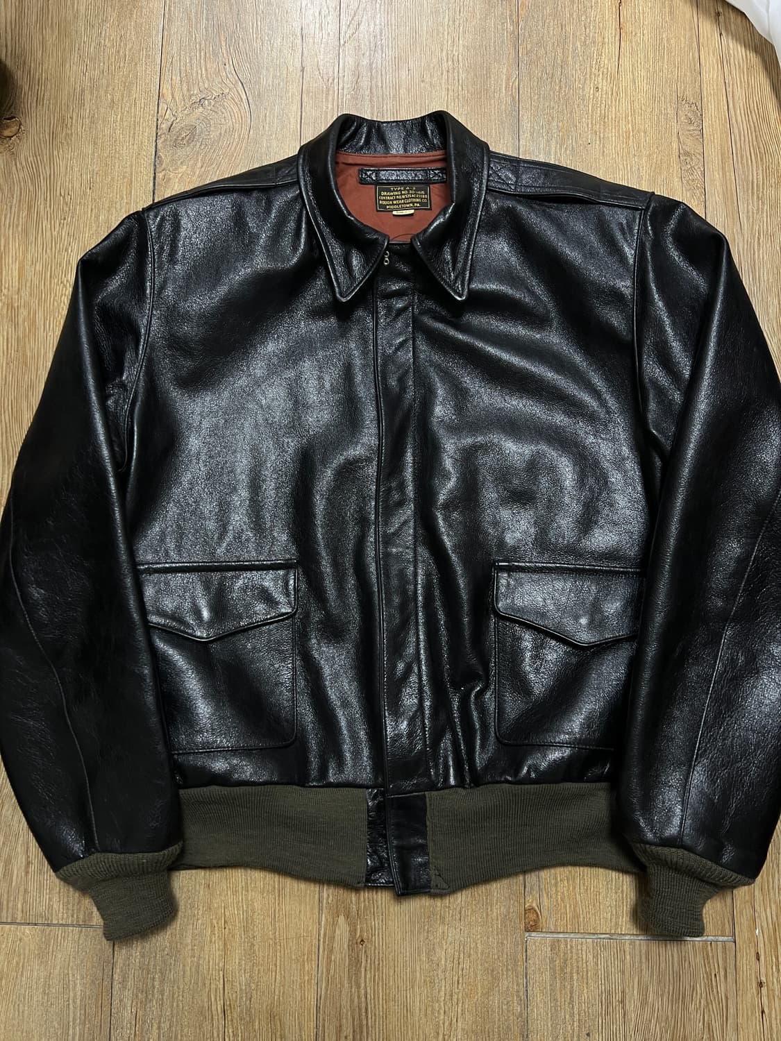 택포75) 아카펠라클로딩 A-2 자켓 46 홀스하이드 말가죽 a2 상품이미지2