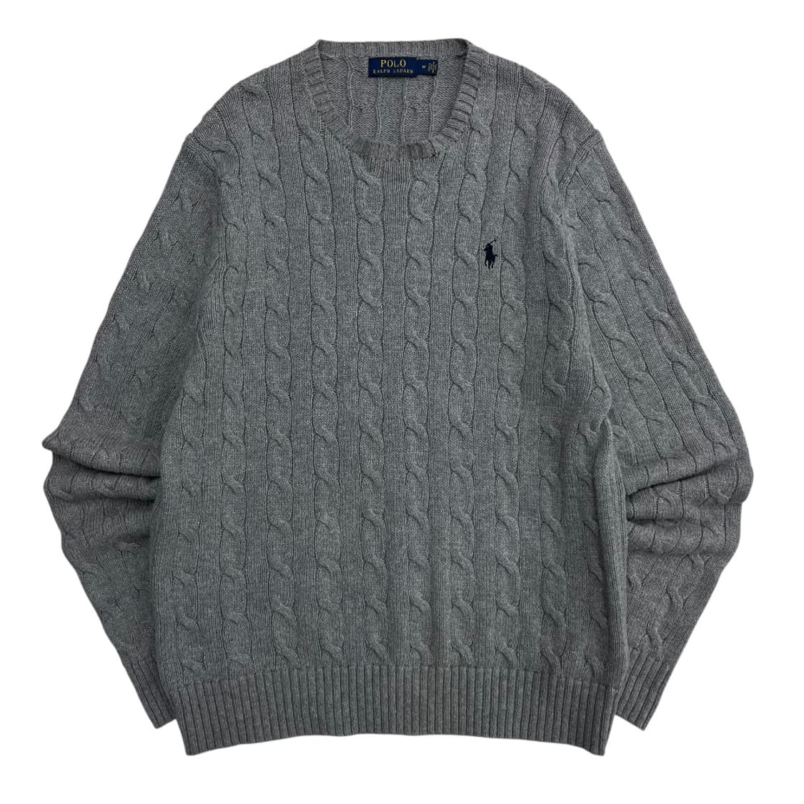 폴로 랄프로렌 네이비포니 그레이 꽈배기 니트 M 상품이미지2