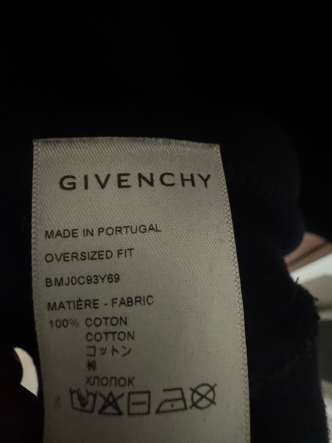 지방시 블랙 4G 로고 오버사이즈 후드티 L 상품이미지4