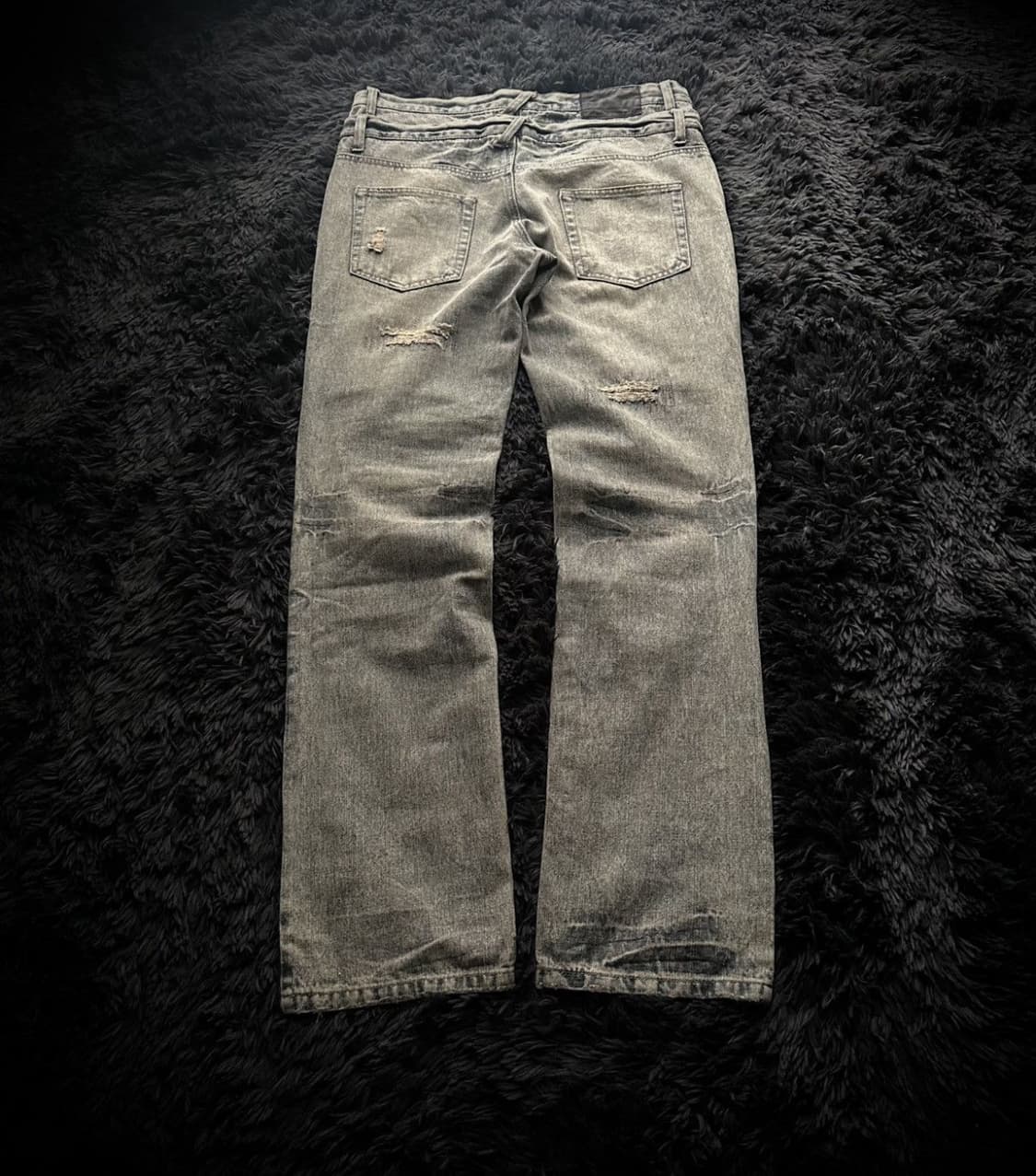 double waist Distressed denim 상품이미지7