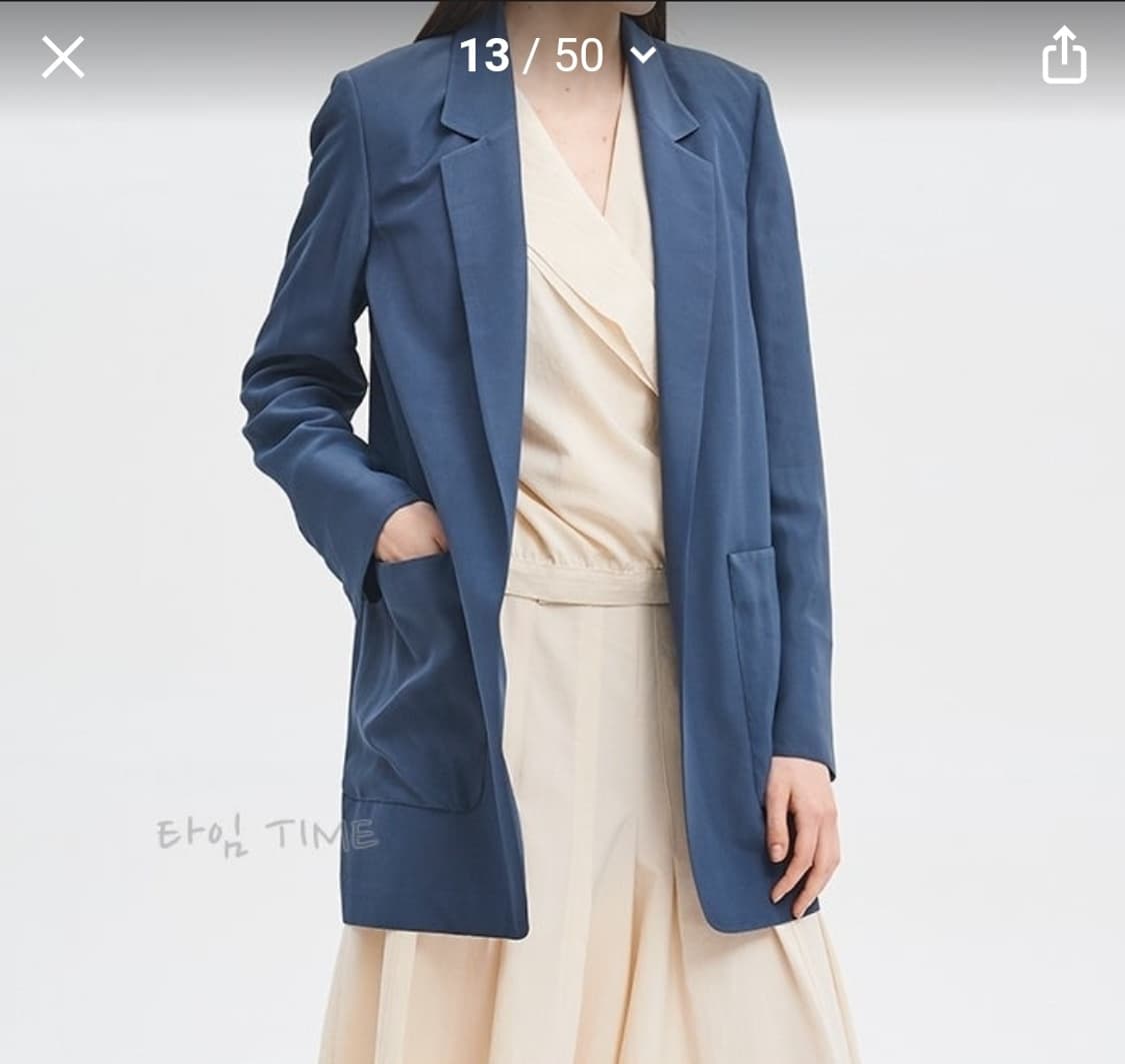 한섬 타임 레이온 오픈형 자켓 88-98-165사이즈 상품이미지1