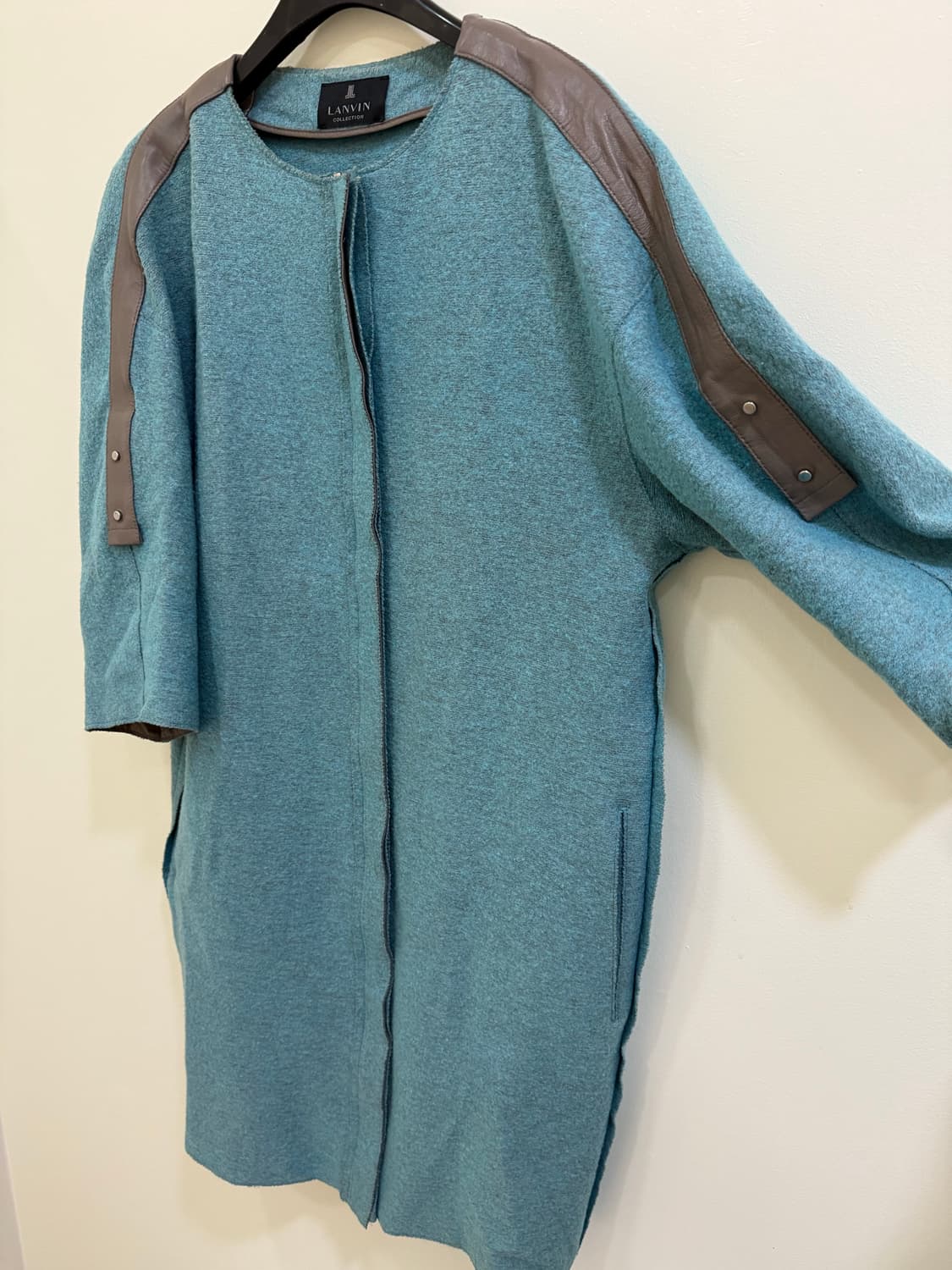 랑방 에메랄드 모직 코트 정품 상품이미지3