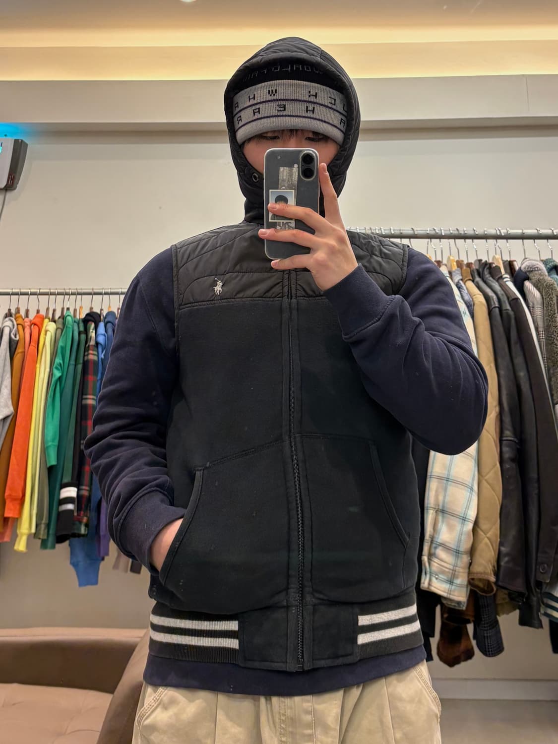 폴로 랄프로렌 코튼 후드 패딩 베스트 상품이미지9