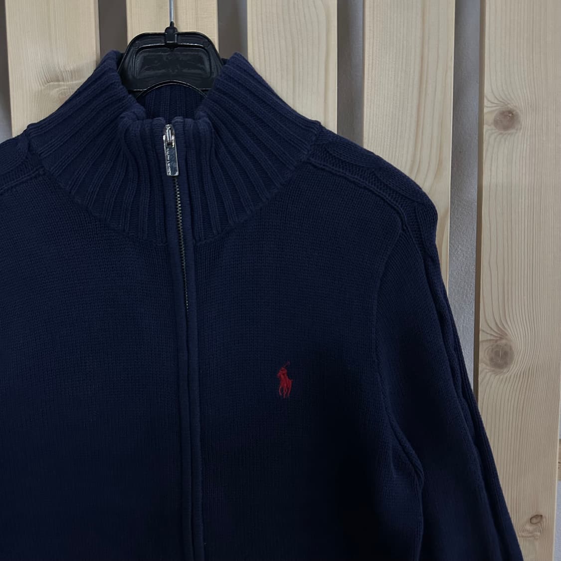 (S) 폴로 랄프로렌 네이비 니트 집업 상품이미지3