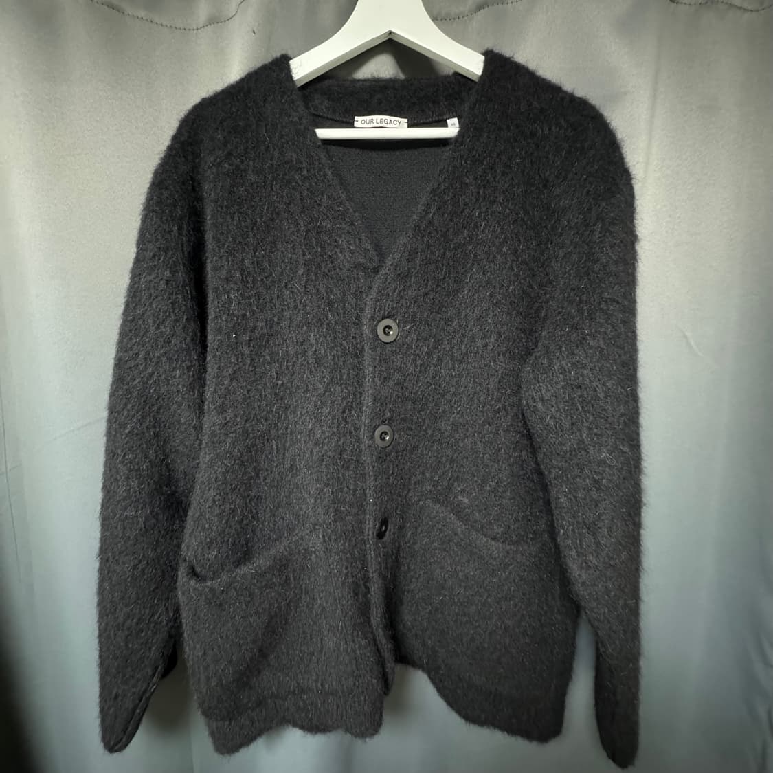 [46] 아워레가시 22ss 블랙 모헤어 가디건 상품이미지1