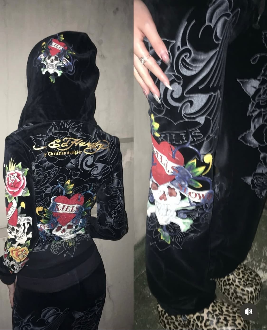 에드하디 벨벳 셋업 상품이미지1