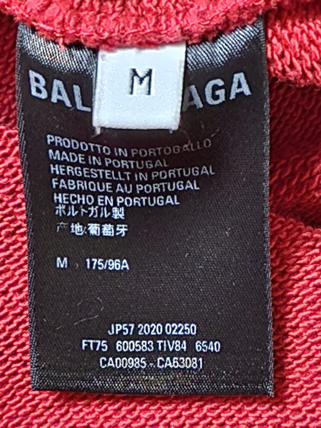 [M] 발렌시아가 레드 백로고 오버핏 후드티셔츠 600583 TIV84 상품이미지7