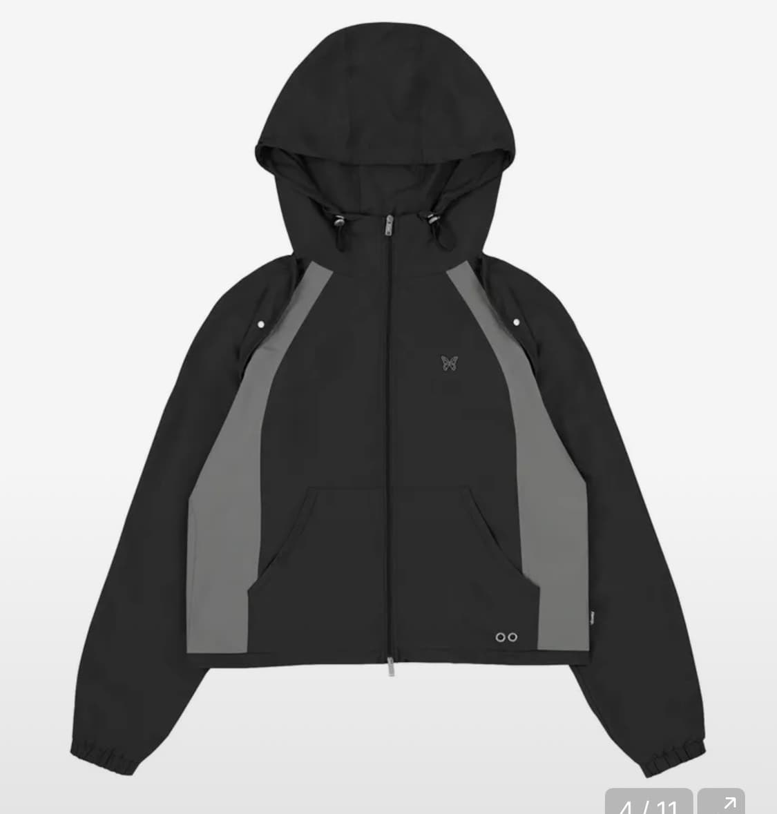 퀵배송) 팬시클럽 블랙 디테쳐블 볼레로 집업 BLACK 상품이미지4