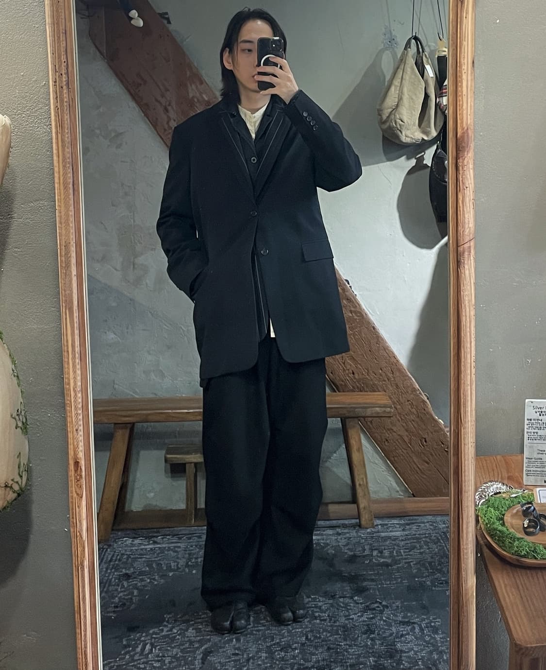 준지 핀스트라이프 레이어드 테일러드 자켓 상품이미지3