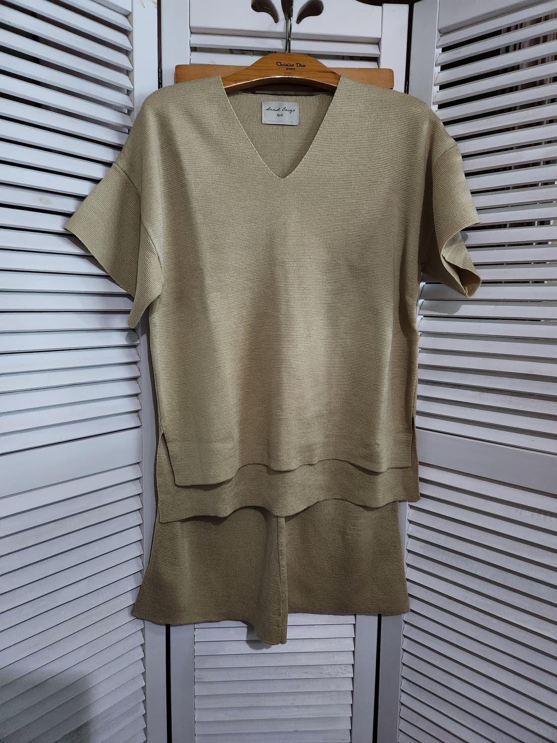 Sand Beige 니트 상하 세트 상품이미지1