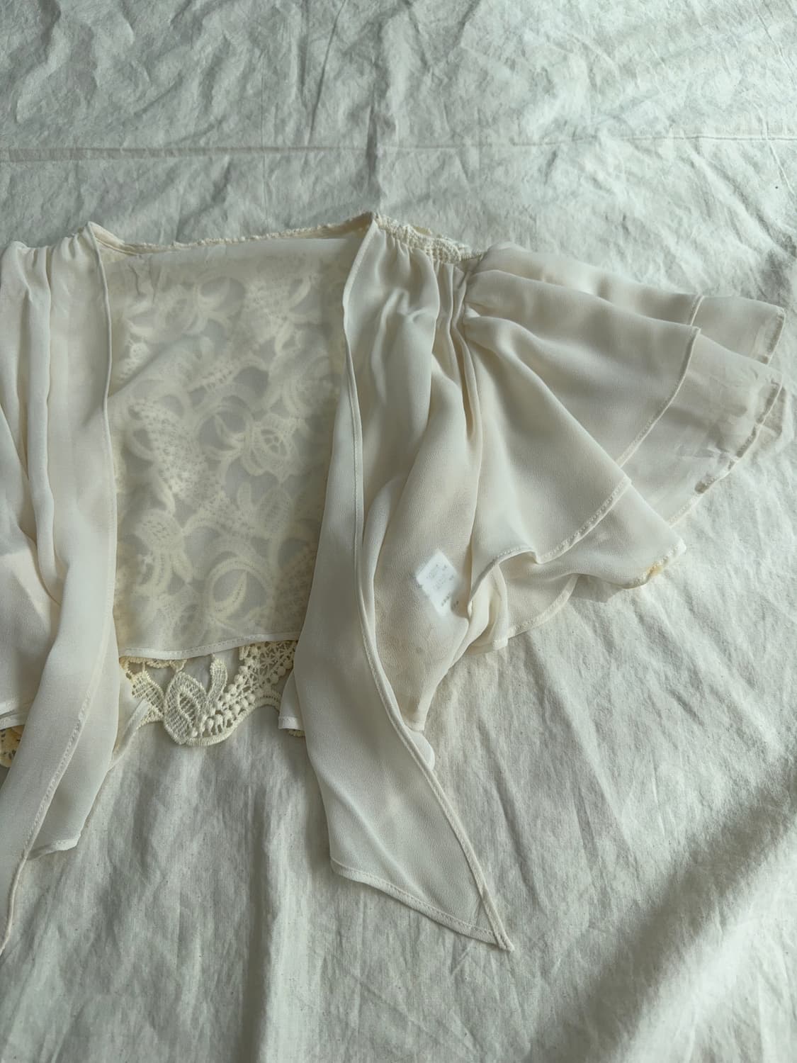 페어리 러블리 쉬폰 크로쉐 크롭 볼레로 상품이미지4