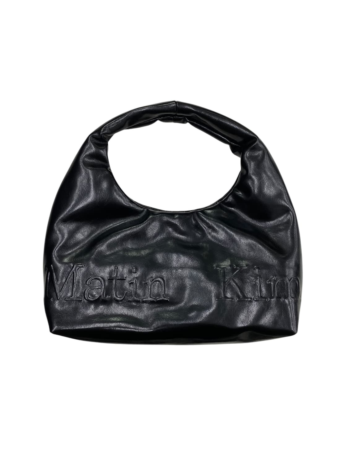 마뗑킴 블랙 레더 호보백 상품이미지1