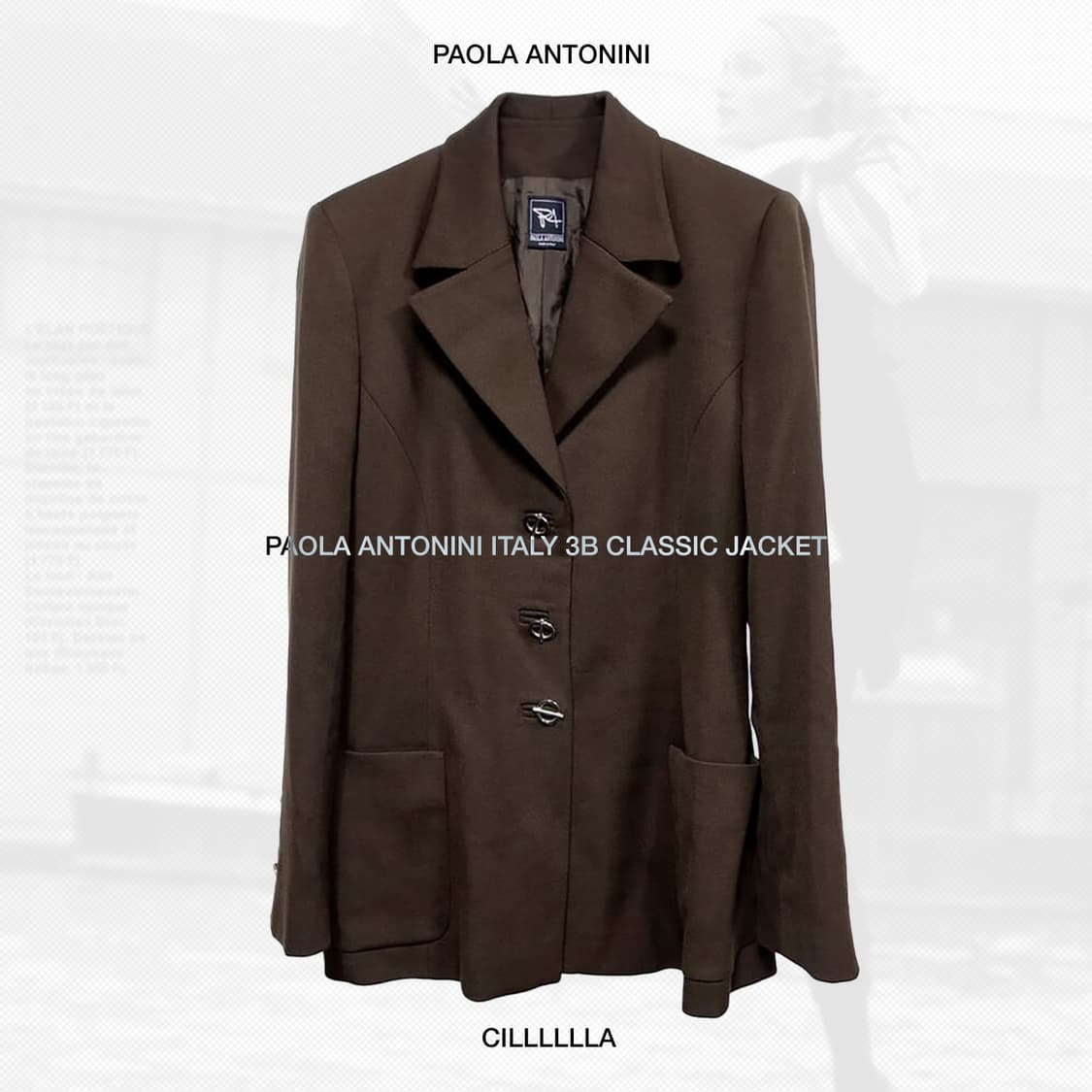 PAOLA ANTONINI ITALY 3B 쓰리버튼 클래식 자켓 상품이미지1