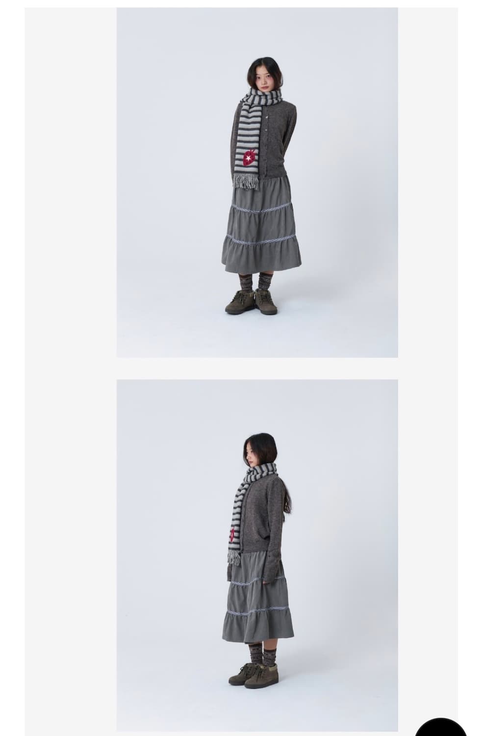 새상품] aeae 머플러 브라운 STRIPE TASSEL MUFFLER 상품이미지3