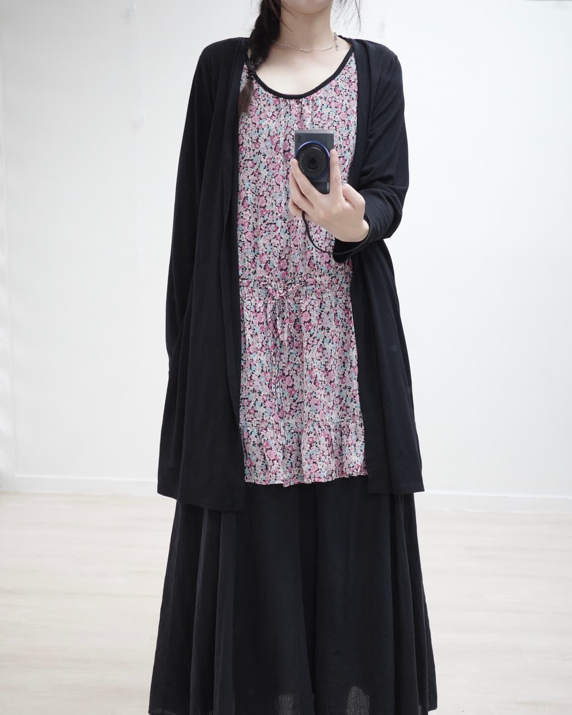 Layered cardian sleeve top  상품이미지2