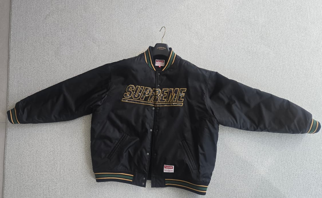 Supreme Mitchell & Ness 카모 로고 바시티 재킷 2XL 상품이미지1