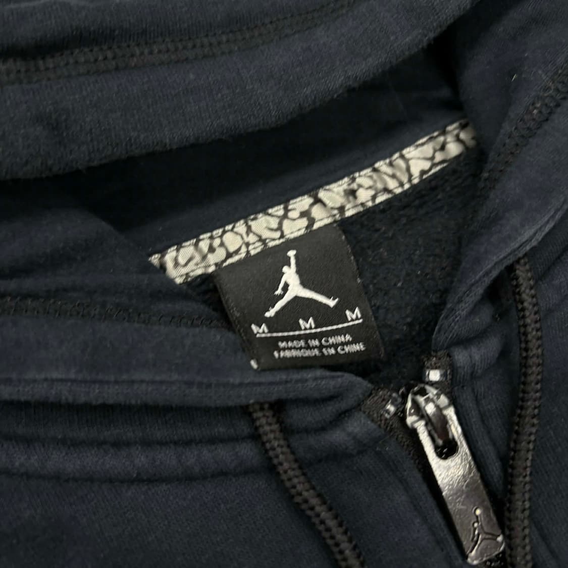 나이키 에어 조던 블랙 스웻 후드집업 희귀져지(M) 상품이미지5