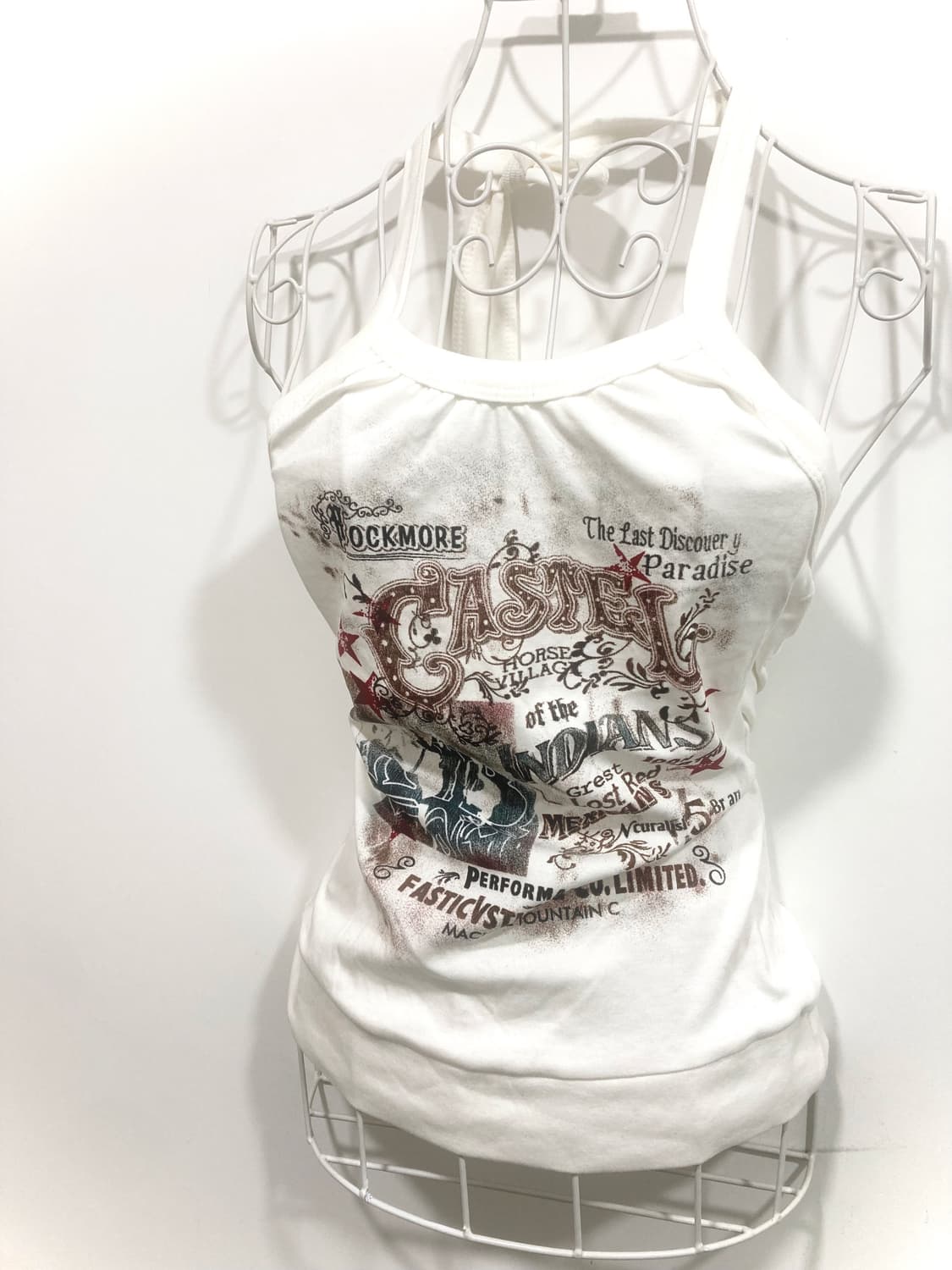 y2k printed halter sleeveless 상품이미지2