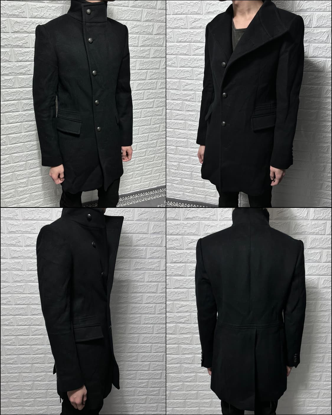 타임 옴므 하이넥 울 코트 상품이미지1