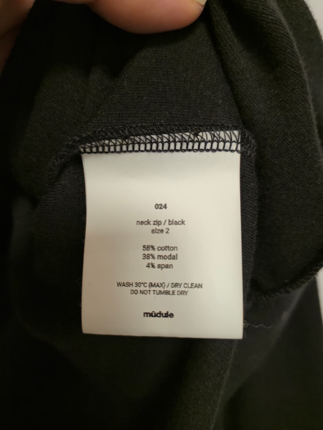 [2] 머듈 넥집업 블랙 상품이미지4