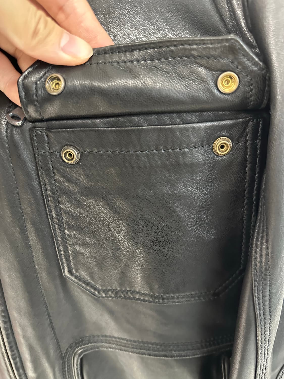 00s 돌체앤가바나 램스킨 멀티포켓 레더자켓 상품이미지7