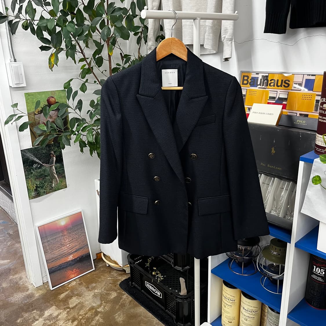 산드로 버튼로고 더블 블레이져 자켓 43 상품이미지1