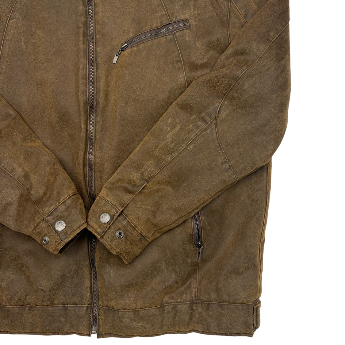 Basic House 빈티지 스웨이드 하이넥 자켓 XL 상품이미지3