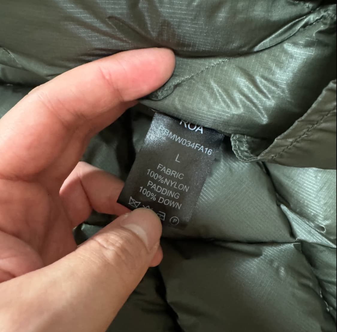 로아 누나 필800 강해린패딩 다크그린 L 상품이미지5
