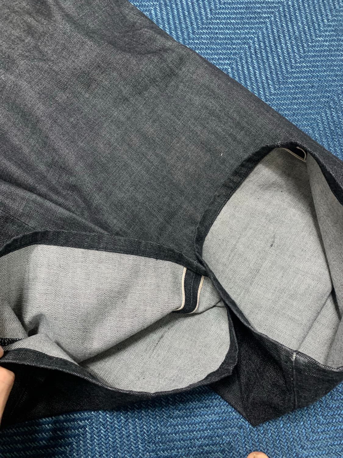 노페이스스튜디오 로우 데님 울트라 루즈핏 스트럭쳐 블랙 상품이미지5