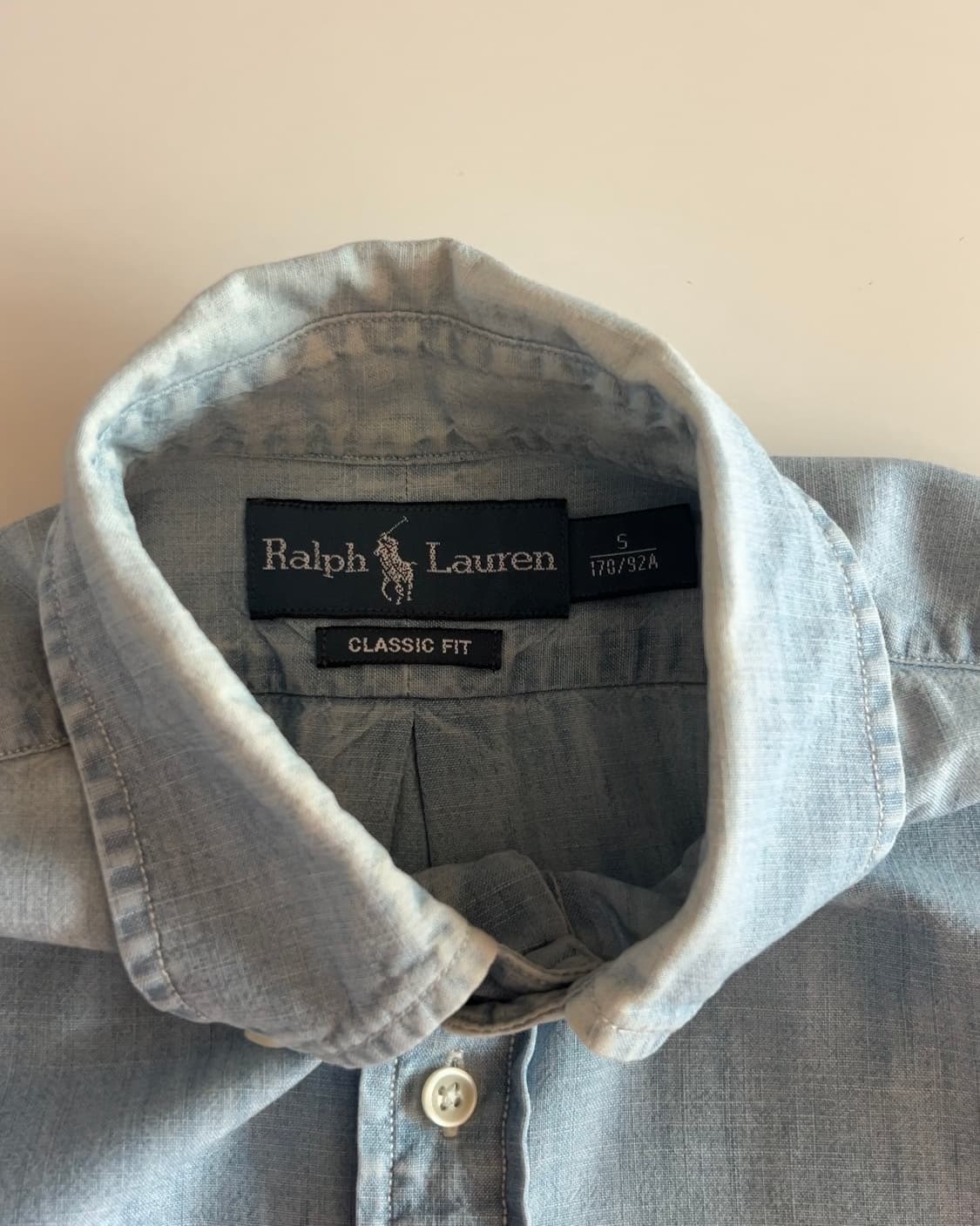 폴로 랄프로렌 라이트 데님 버튼다운 셔츠 S 상품이미지3