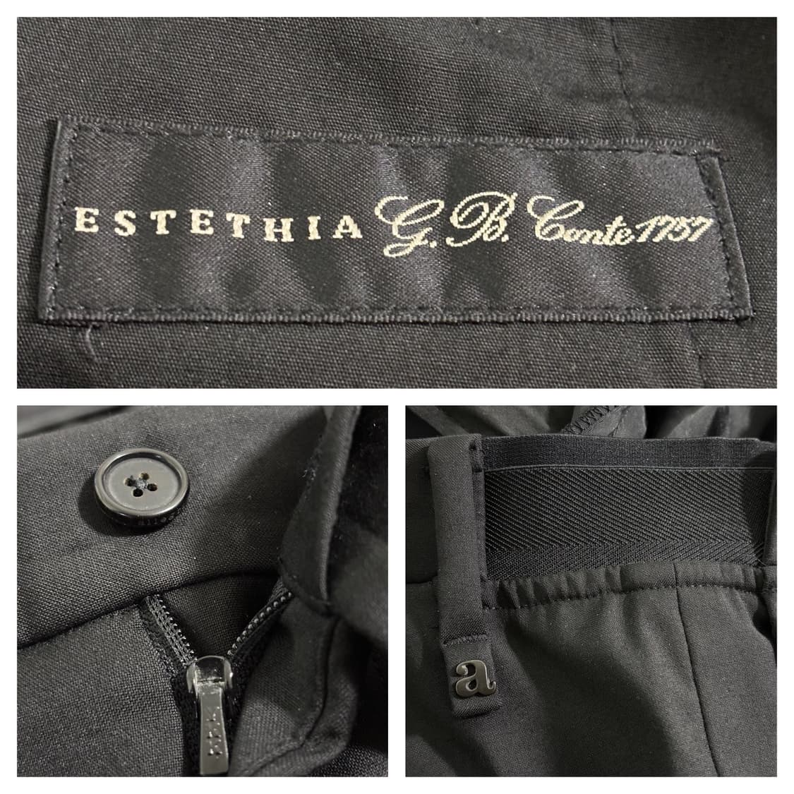 알레그리 Estethia 울블렌드 사이드밴딩 슬랙스82(32)/블랙 상품이미지5