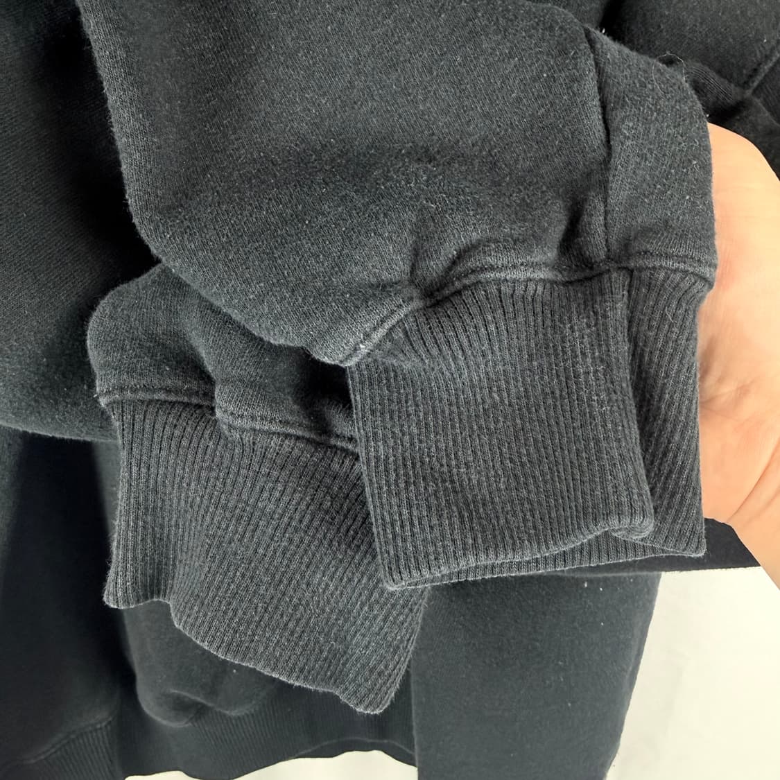 (2XL) 챔피온 에코 스몰로고 맨투맨 블랙 상품이미지4