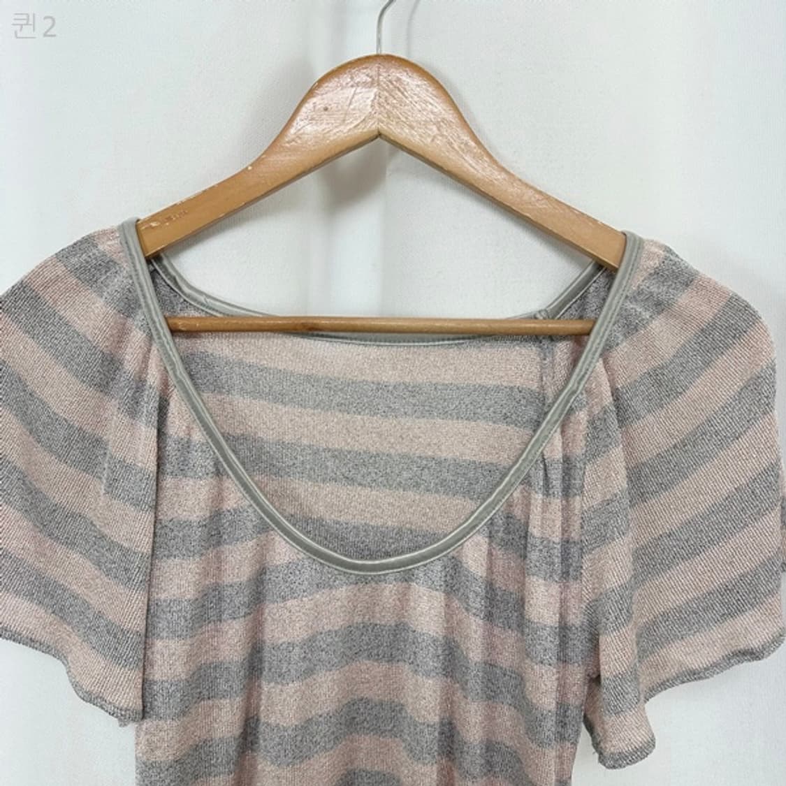 CERIS 일본수입 여자 니트 반팔티 S 상품이미지2