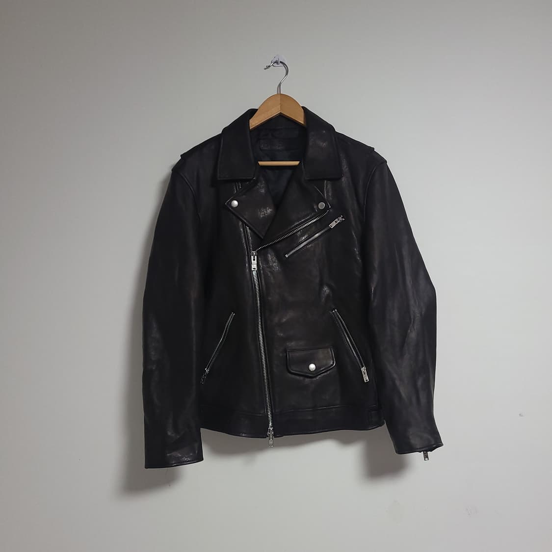 (46) 느와르 라르메스 블랙 양가죽 라이더 자켓 상품이미지1