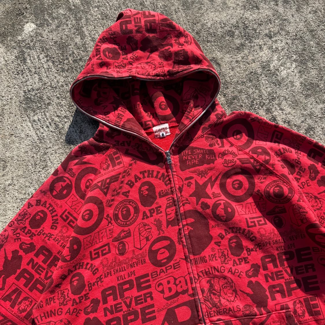 [L] Bape 풀프린팅 풀 집업 후드티 상품이미지6