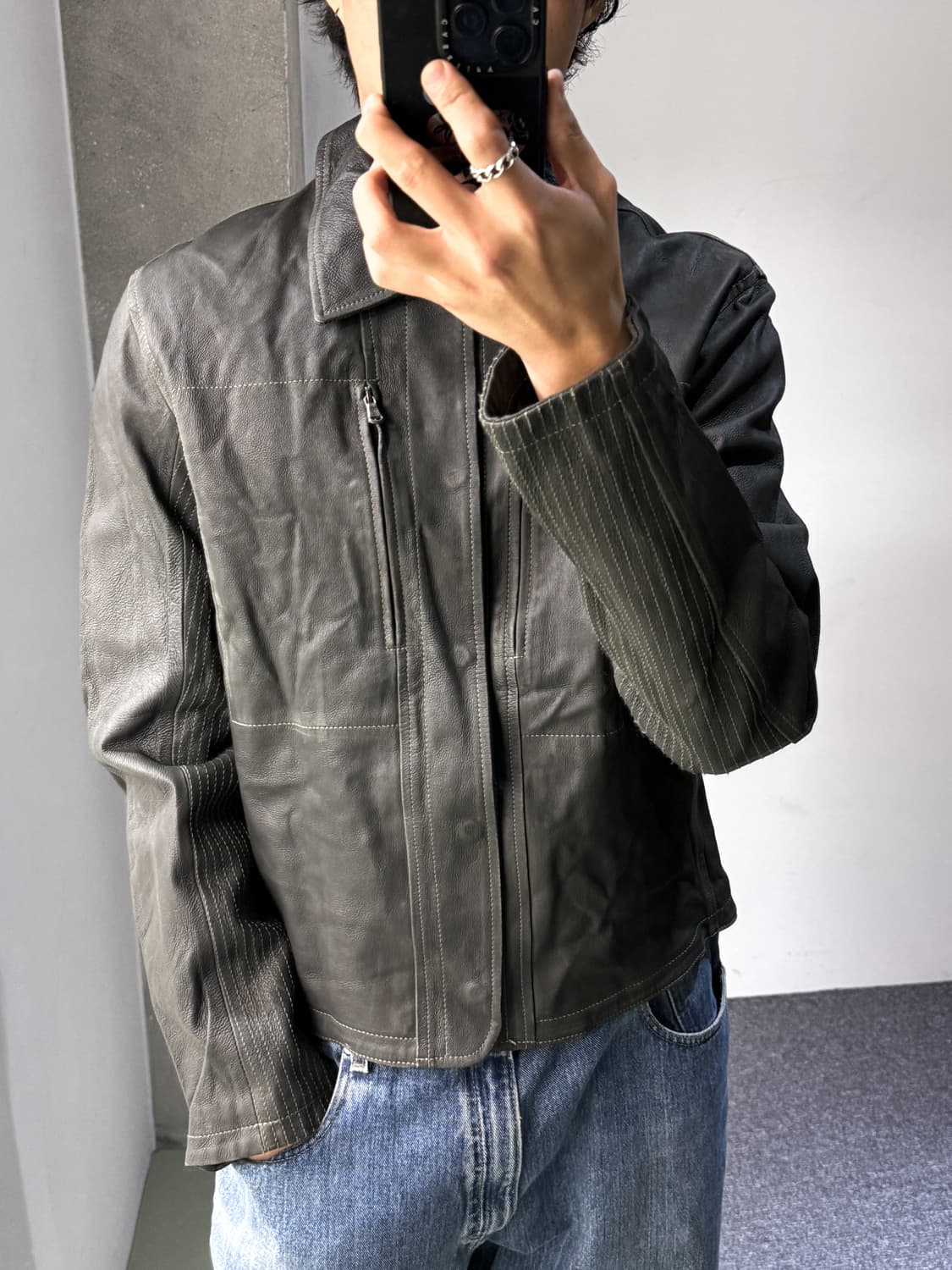 Earl Jean 이태리 램 레더 자켓 상품이미지1