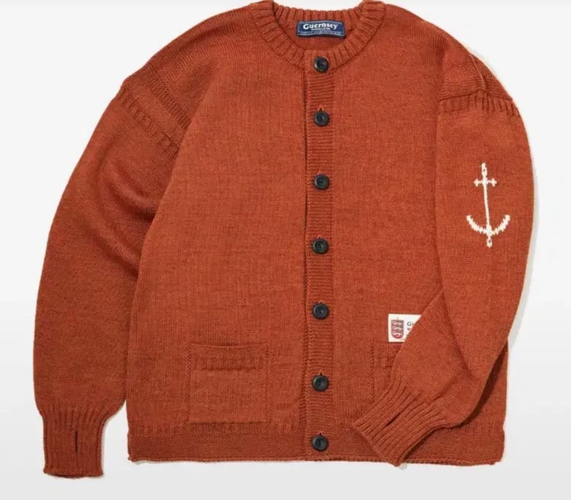 건지울른스 가디건 42사이즈 번트오렌지 상품이미지1