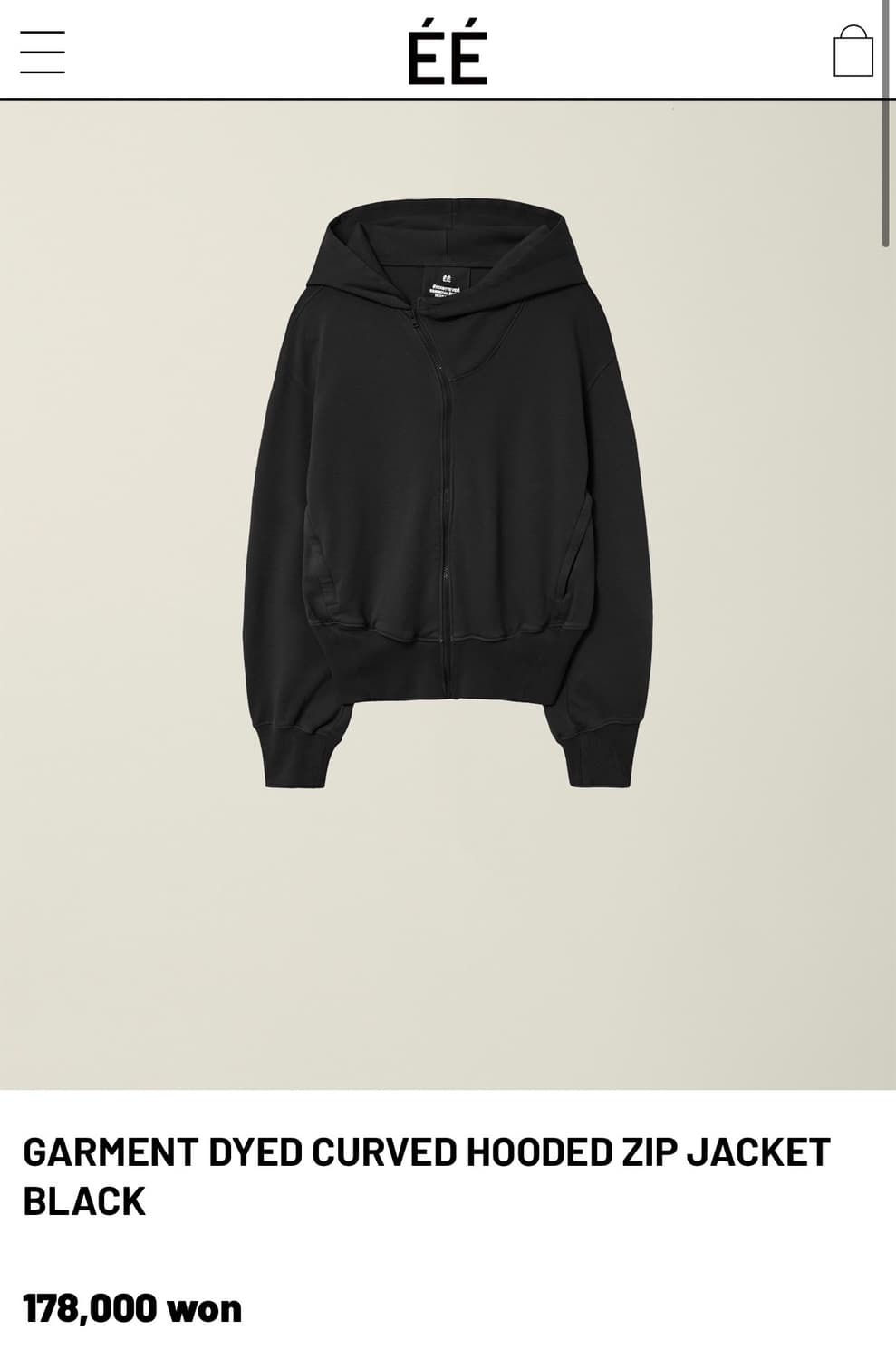 EE 누마레 커브드 후드집업 25FW M 상품이미지1
