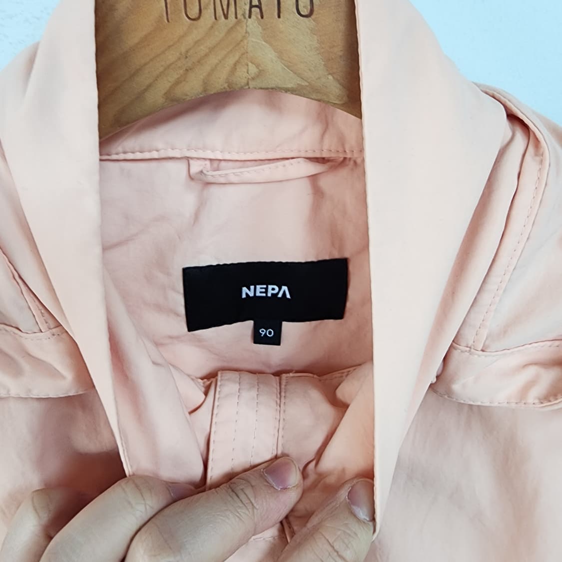 네파 핑크색 바람막이 후드 자켓 상품이미지8