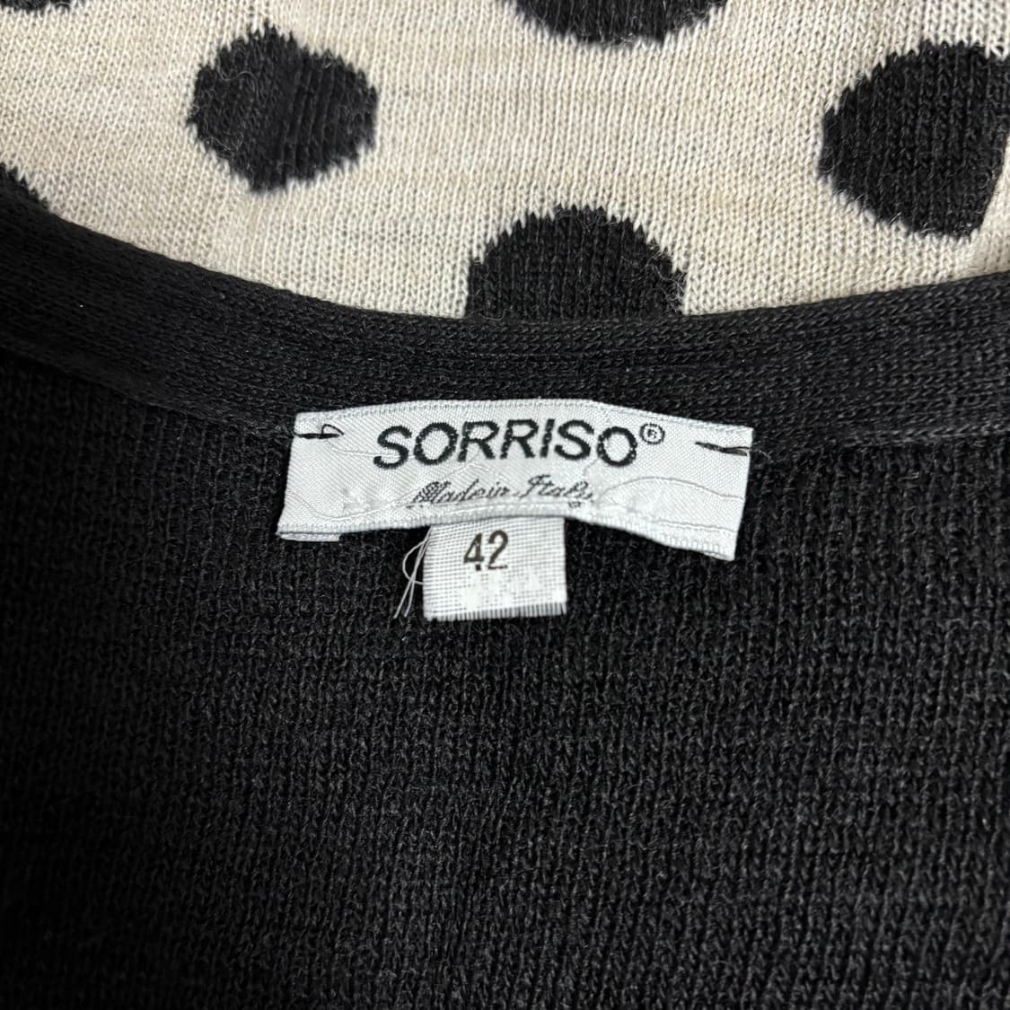 빈티지 sorriso 울 도트 패턴 니트 원피스 MADE IN ITALY 상품이미지2