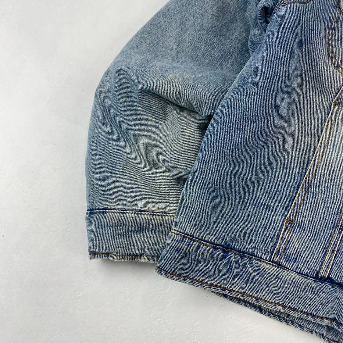 쿠어 머드 다잉 페이드 인디고 누빔 데님 자켓 (103) 상품이미지6
