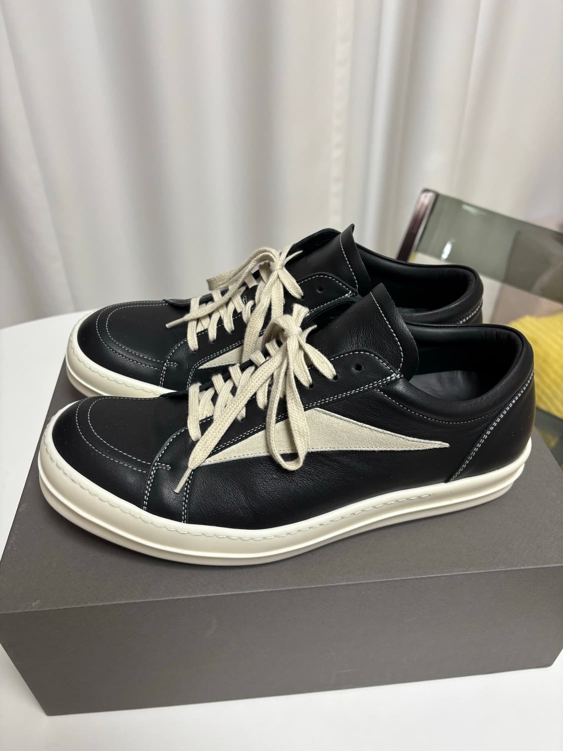 [43] 릭오웬스 콩코디언 빈티지 로우 스니커즈 블랙 릭반스 반스 상품이미지1