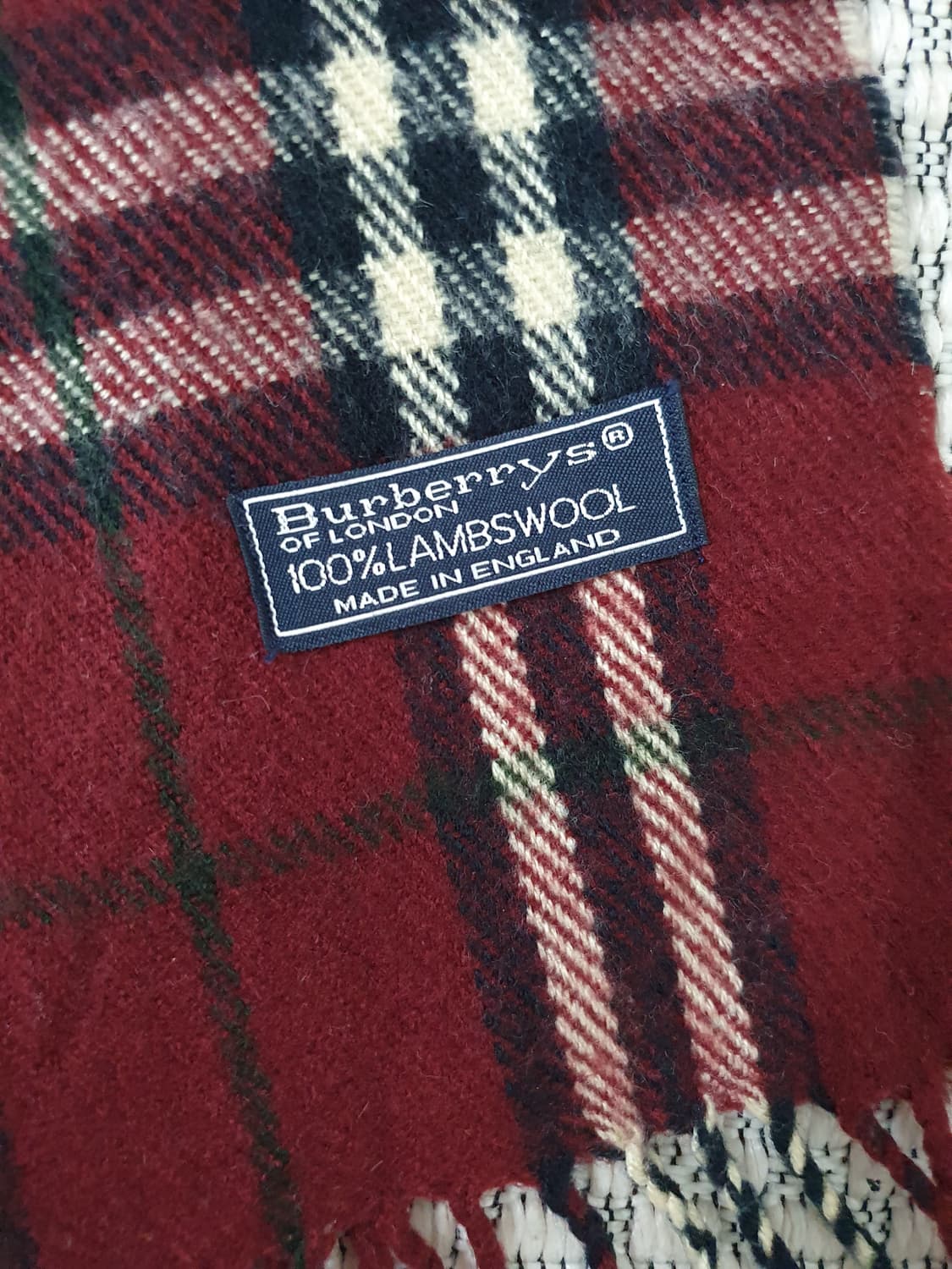 1980 버버리 울 머플러 상품이미지4