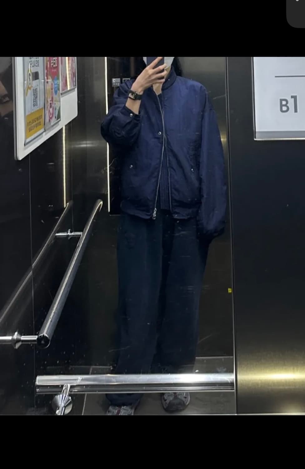 세터 샌티 나일론 오버사이즈 블루종 MA-1 네이비 XL 상품이미지6