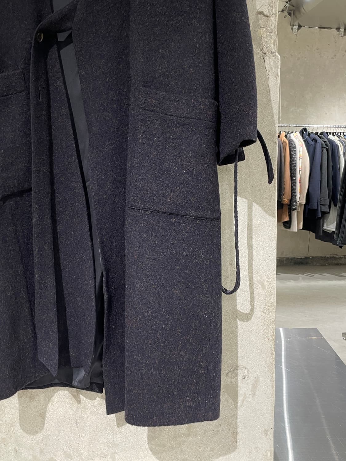 베드 제이 더블유 포드 17A/W 다크 브라운 기모노 랩 울 코트 상품이미지5