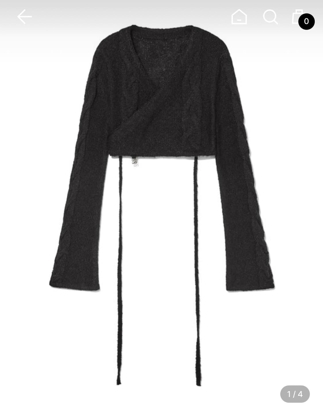 글로니 시몬 니트 가디건 블랙 상품이미지1