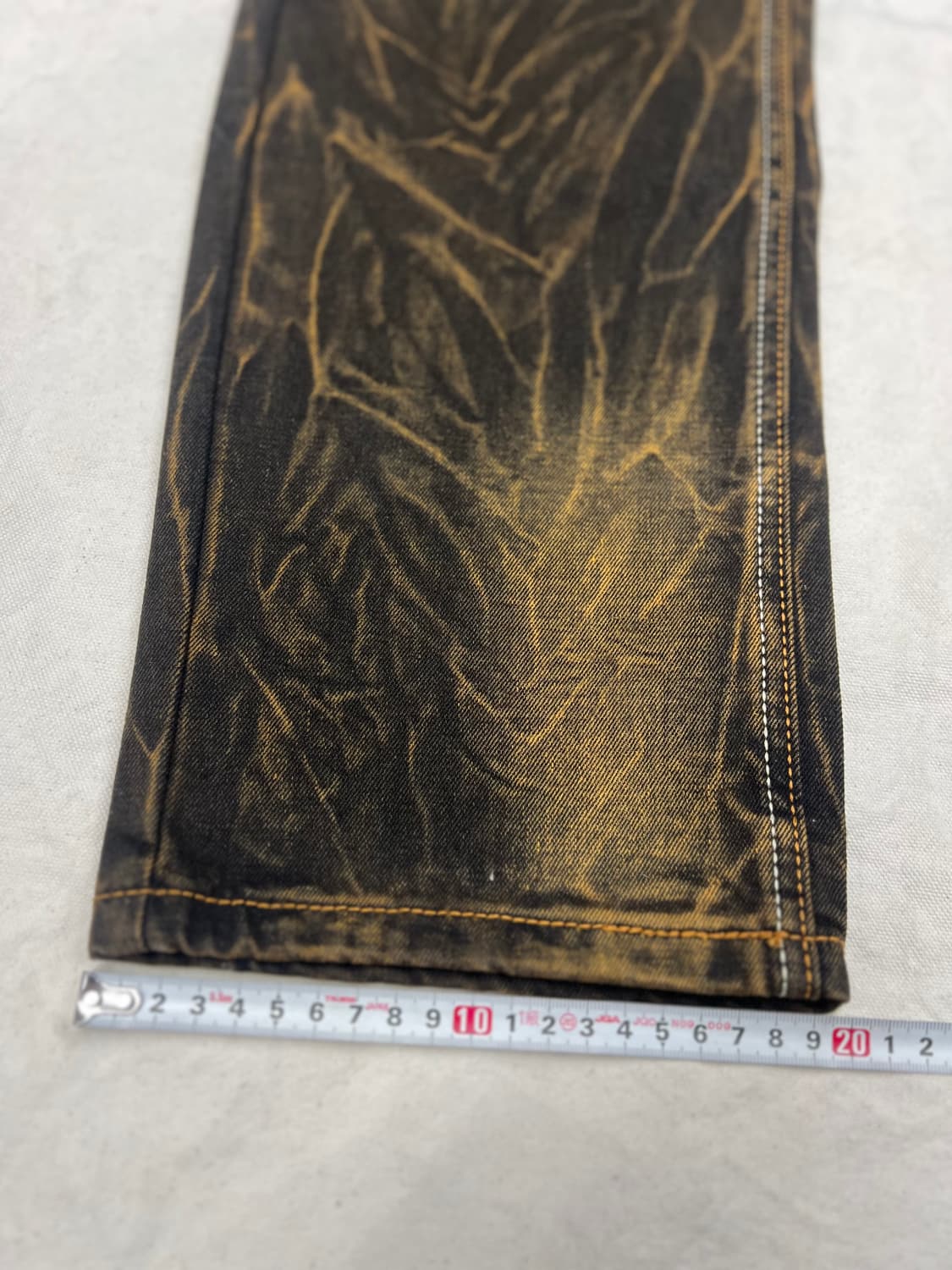 다크브라운 패치워크 데님진 상품이미지6